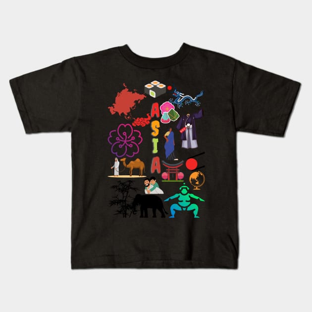 asia Kids T-Shirt by AMINOS ART